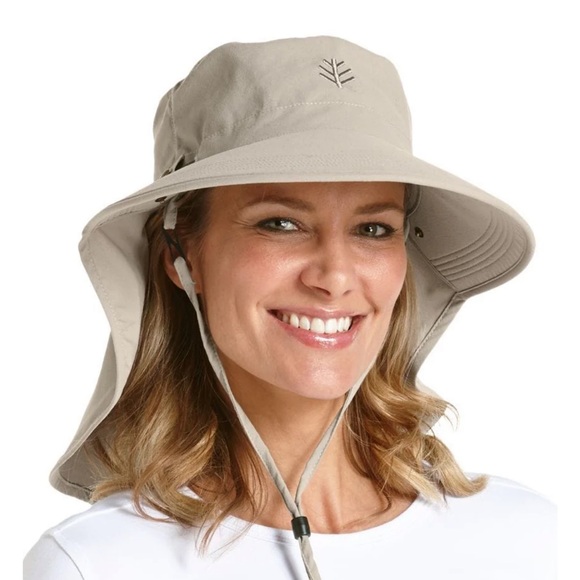 Coolibar Accessories - Coolibar sun hat Stevie Ultra Sun Hat UPF 50+ stone taupe color missing neck